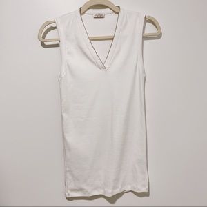 Brunello Cucinelli white tank top